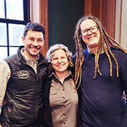 A group of alumni small business owners posing for a photo