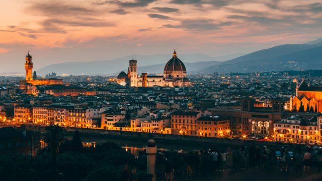 Florence skyline at night