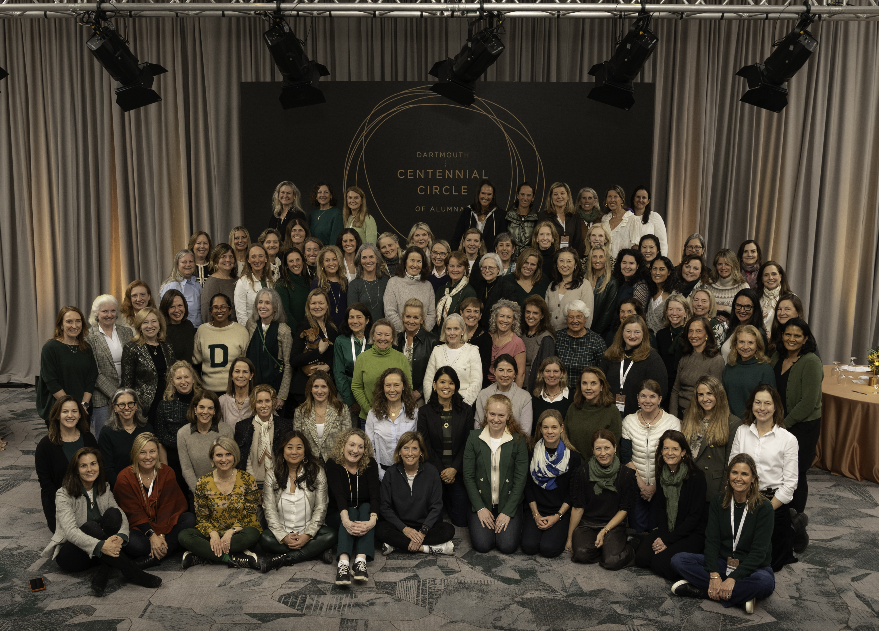 A group photo of the women of the Centennial Circle of Dartmouth Alumnae