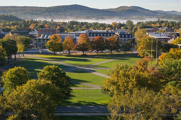 Dartmouth green on a fall day