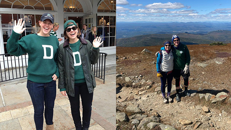 Alyssa Boehm Beatty ’11 and Heather Beatty ’13, before and after