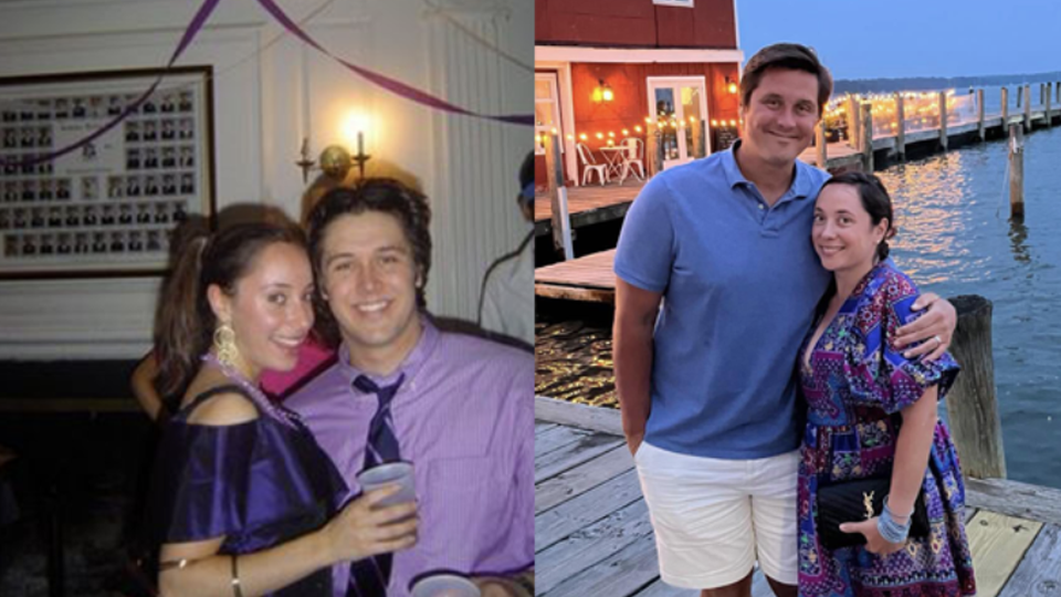 Jaime Lafauci ’08 and Preston Copley ’07, then and now