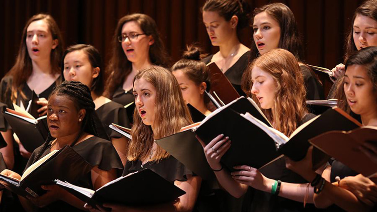 The Dartmouth Glee Club performs at Dartmouth