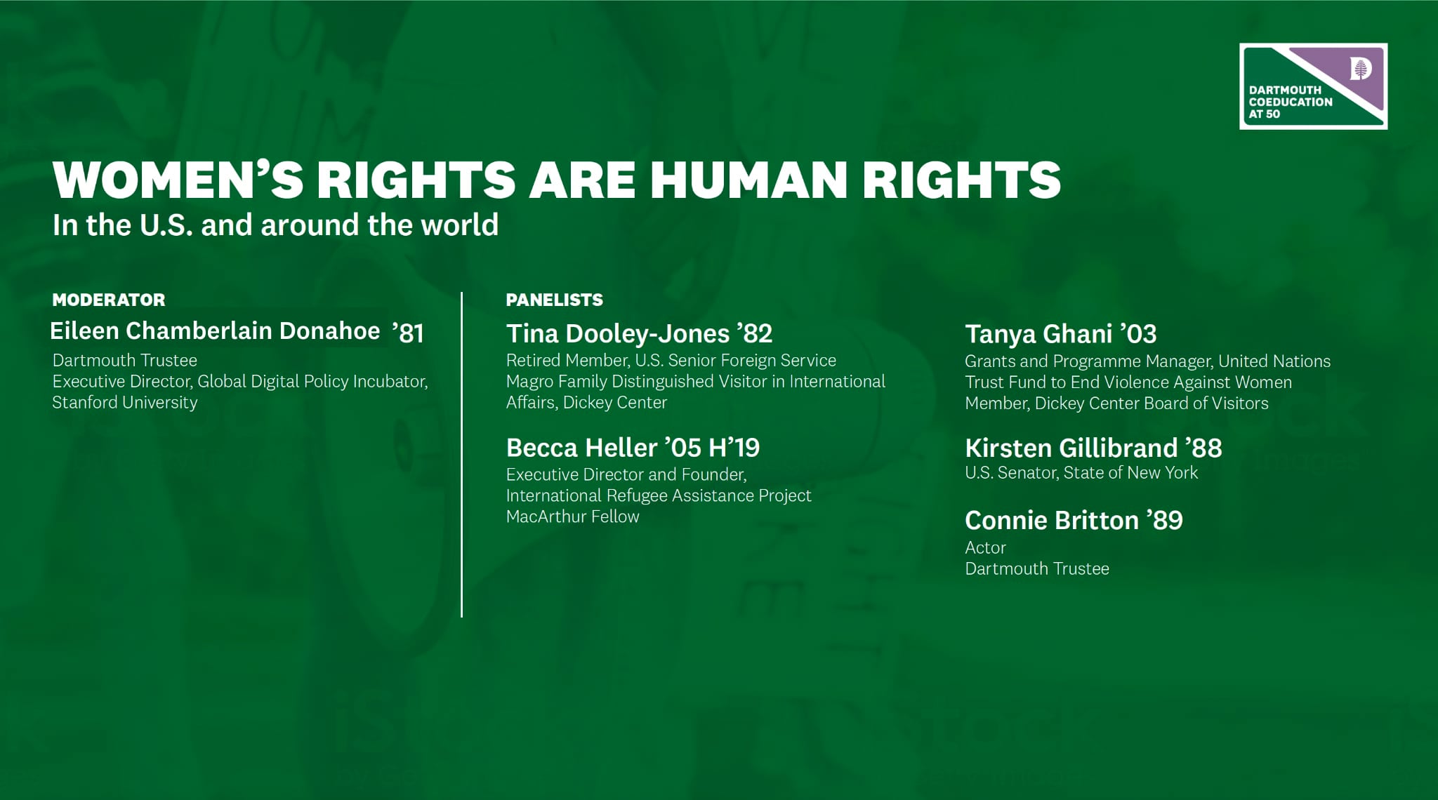 Women's Rights are human rights program thumbnail.