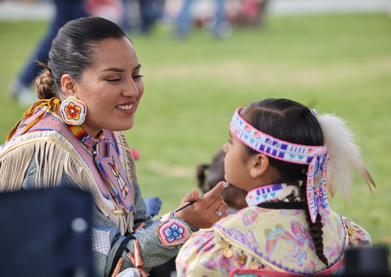 Dancers at the powwow