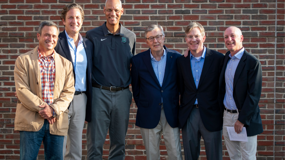 Left to right: Jonathan Sollinger ‘90, Gregg Lemkau ‘91, Peter Roby ‘79, Tony Colasanti, John Lynch ‘90, Bart Osman ‘90.