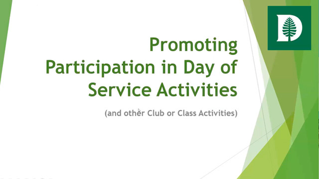 Promoting Participation in Day of Service Activities