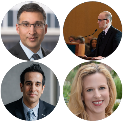 Former Obama administration Acting Solicitor General Neal Katyal '91 and former Bush administration Solicitor General Gregory Garre '87, Professor Sonu Bedi. Also featuring Tobi Young '98, 2018-2019 SCOTUS clerk to Neil Gorsuch and former board secretary of the George W. Bush Presidential Center.