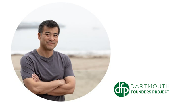 Headshot of Jeff Yasuda with Dartmouth Founders Project logo in the image