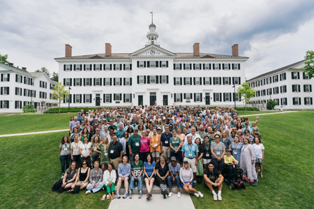 Class of 1989 Class photo in front of Dartmouth Hall