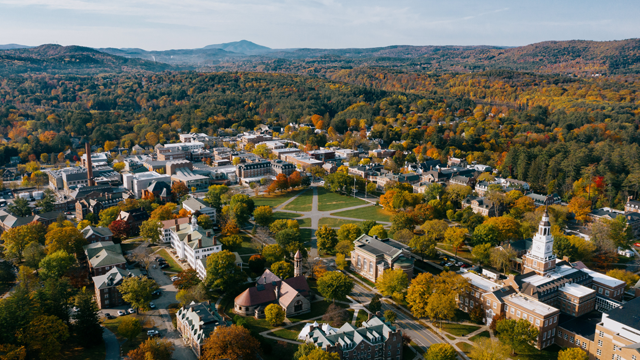 Aerial view of the Green