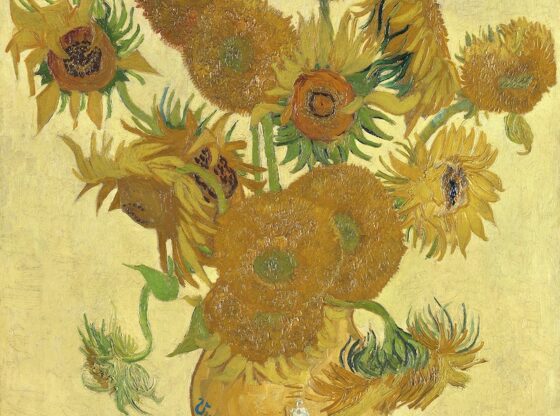 Sunflowers painted by Van Gogh