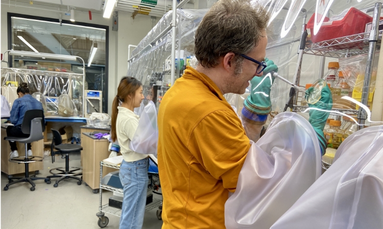 Daniel Olson, associate professor of engineering, heads a lab focused on biofuels research in the Class of 1982 Engineering and Computer Science Center.