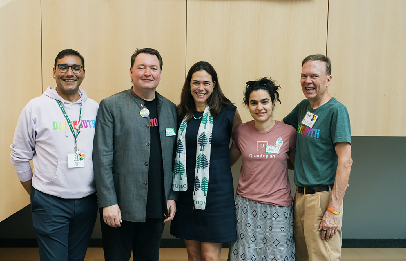 Members of DGALA posing for a photo with president Sian Beilock