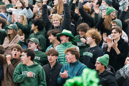 Students at the football game.