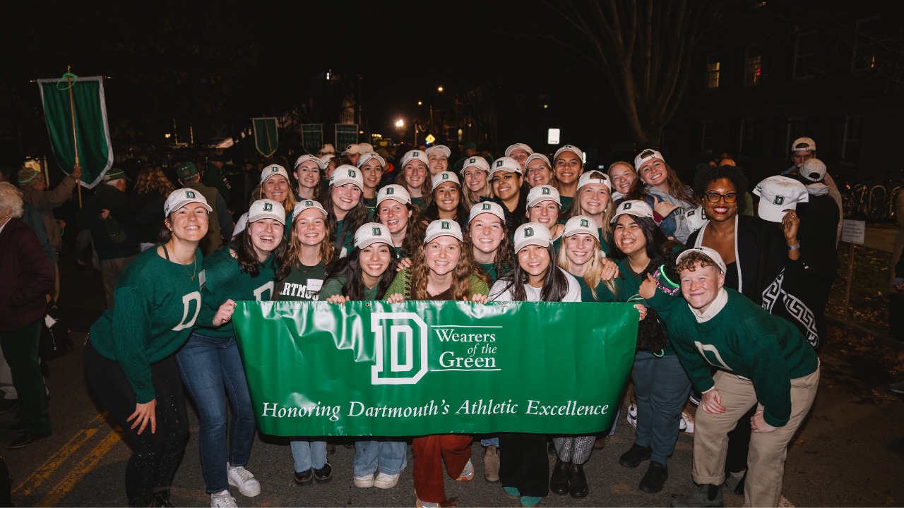 Members of the Wearers of the Green gathered for the Homecoming parade. 