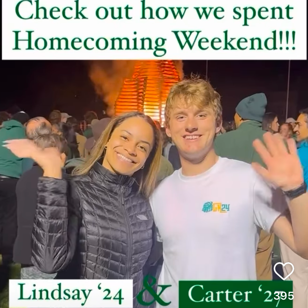 Check out how we spent Homecoming Weekend!!! Lindsay ’24 & Carter ’24