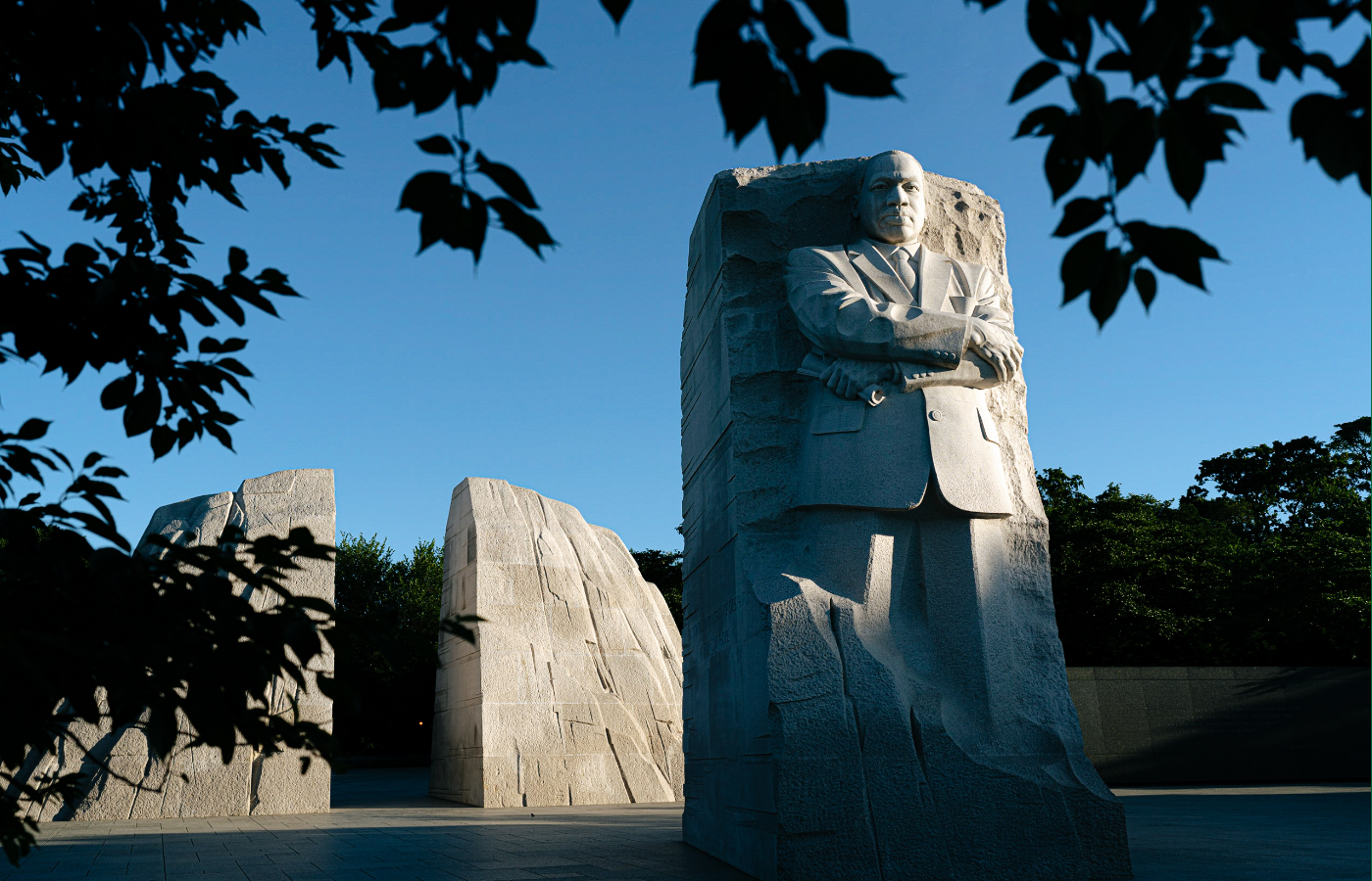 A photo of the MLK monument in Washington D.C.