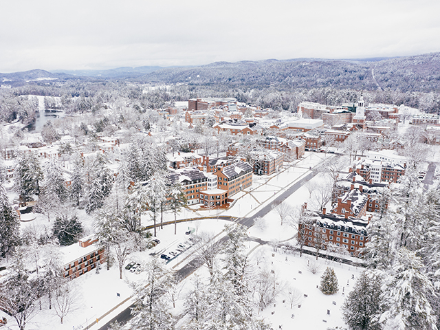 snowy Tuck Drive aerial