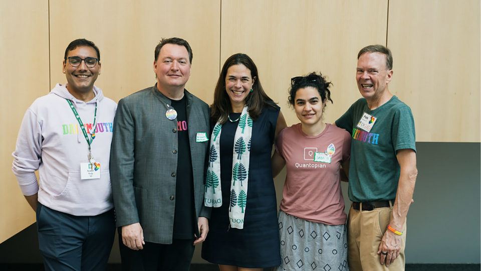 DGALA members pose with President Beilock.