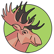 An animation of a moose