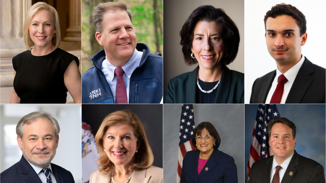 A collage of speakers in the 100 day speaker series