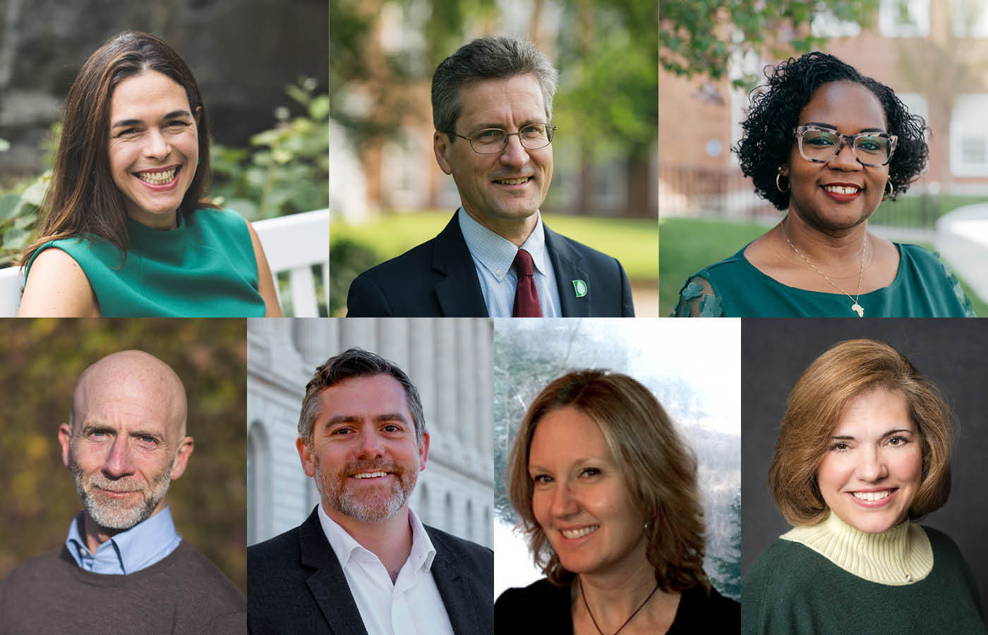 Graphic with all town hall participants headshots