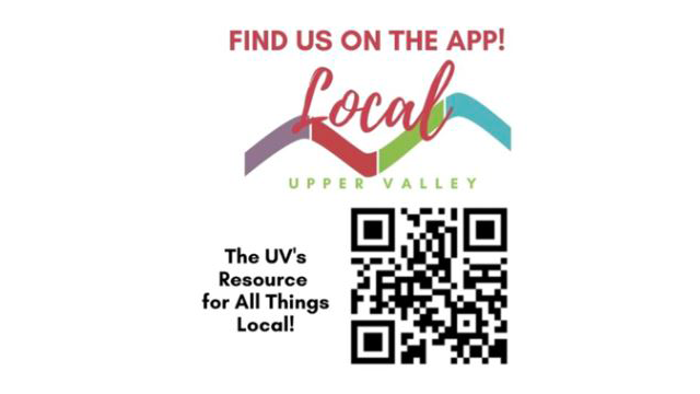 Find us on the app! Local Upper Valley QR code
