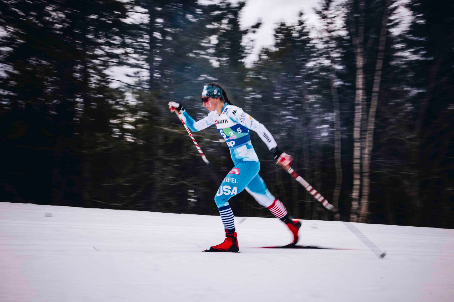 "Paradis Pro Julia Kern, 'D19, is training for Milano/Cortina Olympics this February with the U.S. Ski Team, aiming to compete in her second Olympics." 