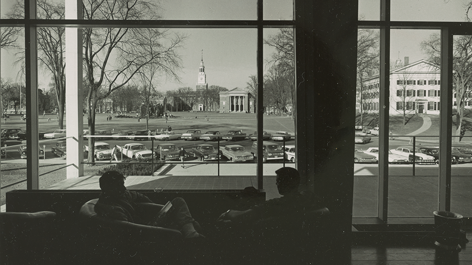 A black and white view from the Top of the Hop in 1962