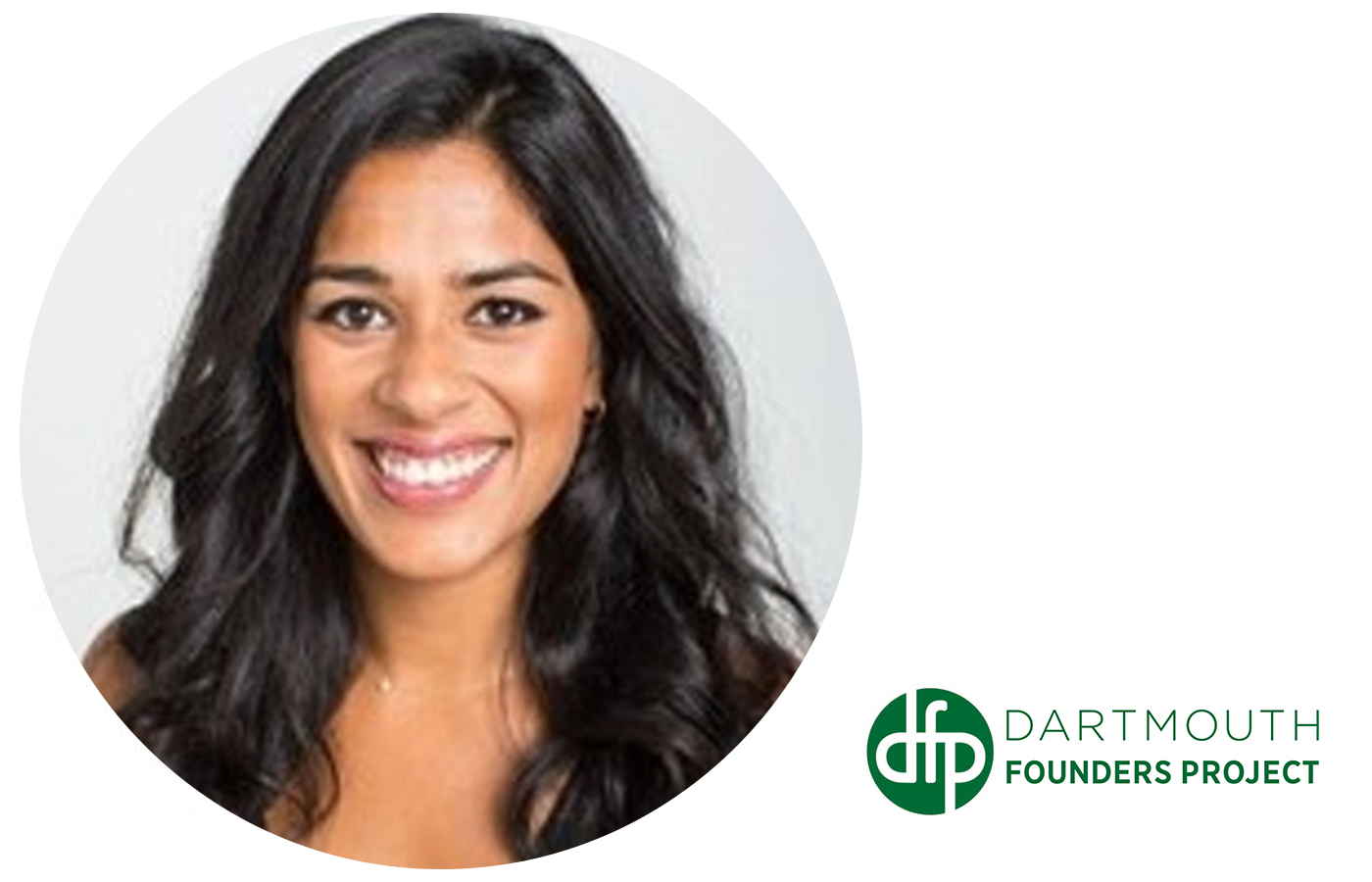 Ambika's photo with the Dartmouth Founder's Project logo