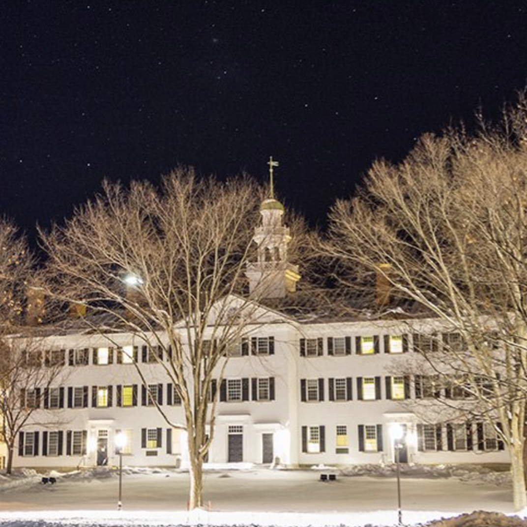 Dartmouth Hall in snow